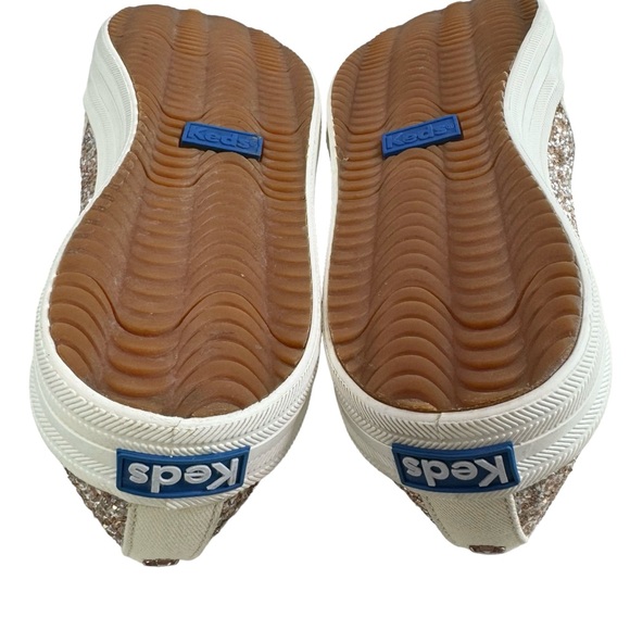 Keds Kate Spade Rose Gold/ Champagne Cream Double Decker SlipOn Sneaker Size 8.5 - Picture 13 of 16